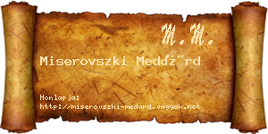 Miserovszki Medárd névjegykártya